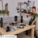 Woman showing off her Onefinity CNC machine